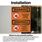 Signmission No Alcoholic Beverages Bilingual, 3.5 in W x Rectangle, Vinyl Decal OS-2PACK-WS-D-35-L-12696 - alternate 5